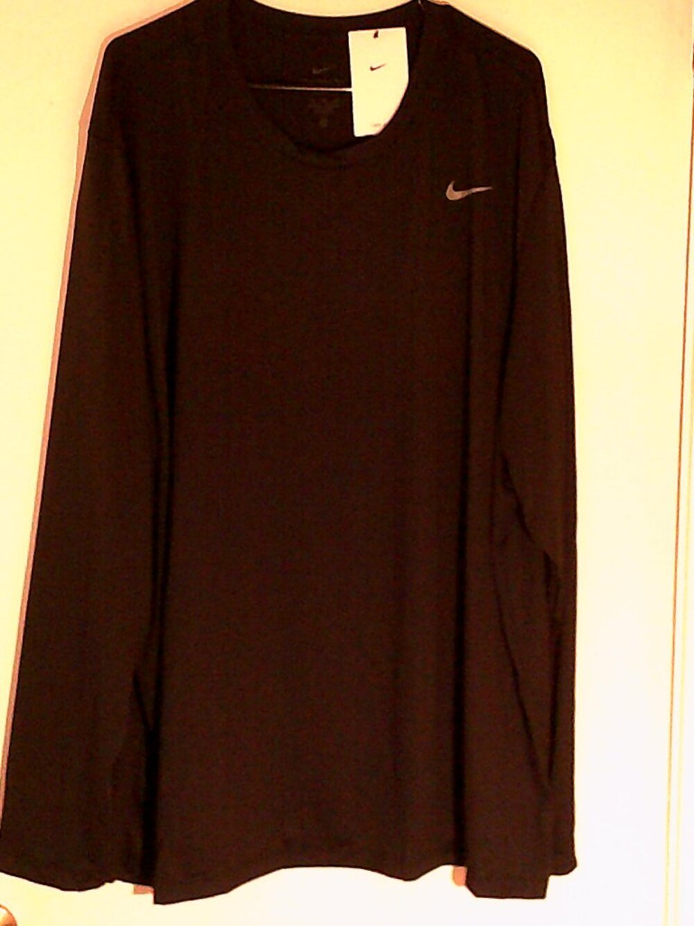 NEW NIKE Dri-FIT TRAINING "Fitness LS Tee" MEN'S BLACK T-SHIRT 4XL DV7298-010